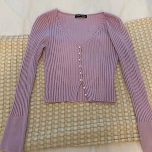Pearl button up long sleeve top